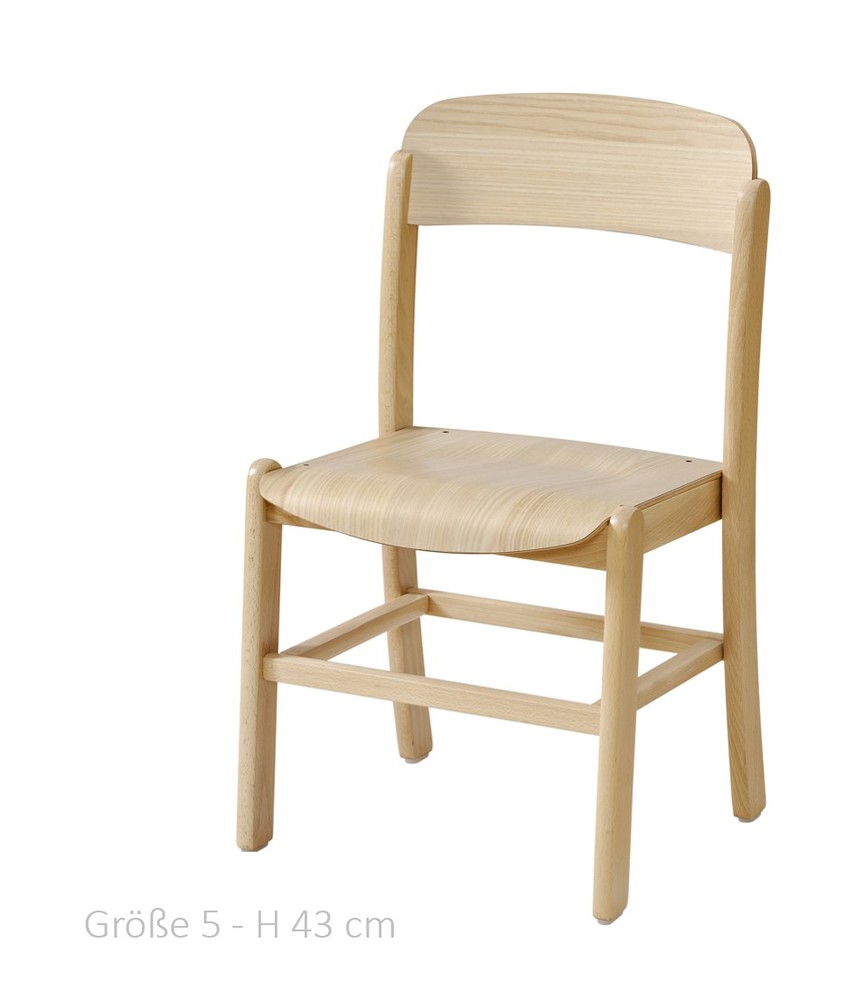 Holzstuhl für Erwachsene Standardhöhe