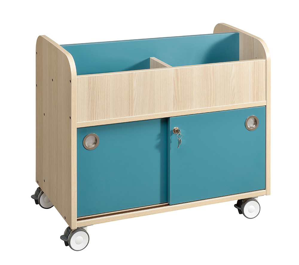 Bibliothèque 2 Portes sur roues